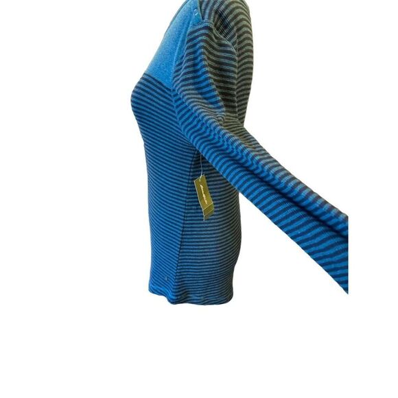 Eddie Bauer Women's Blue Striped Long Sleeve Button-Up Shirt Size M NWT - Picture 3 of 10